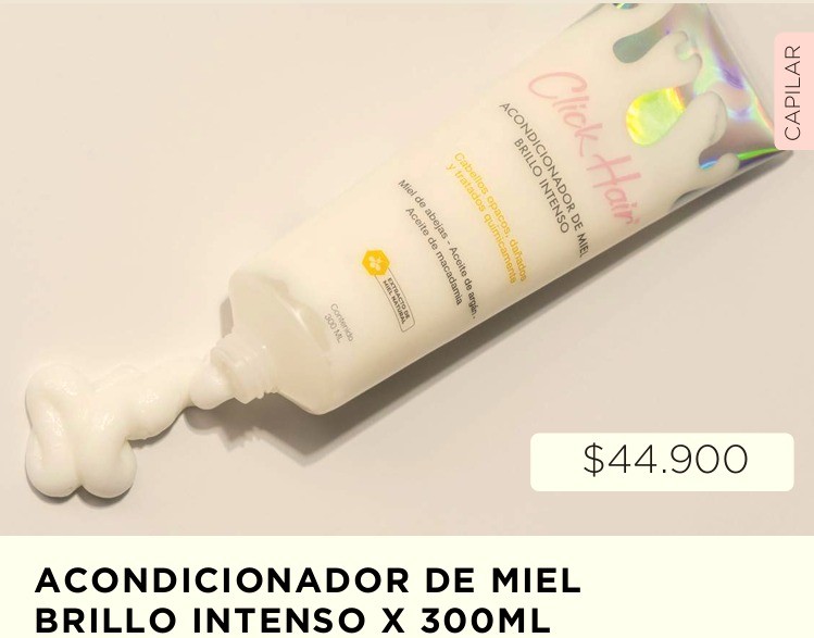 Acondicionador de miel brillo intenso Clickair 300 ml referencia SM-159
