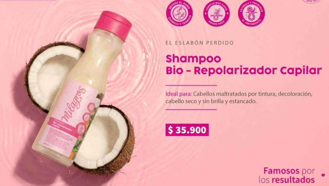 Shampoo bio-repolarizador capilar Milagros referencia SM-164