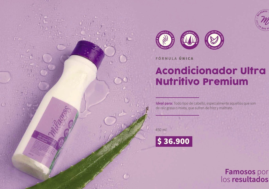 Acondicionador ultra nutritivo premium Milagros referencia SM-167