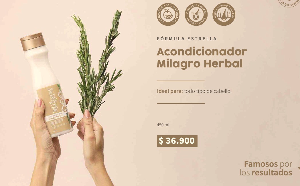 Acondicionador Milagro Herbal referencia SM-168