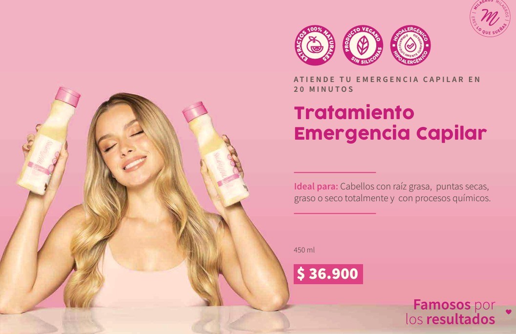 Tratamiento Emergencia Capilar Milagros referencia SM-172
