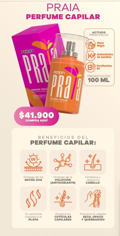 Perfume capilar Praia Poción referencia SM-177