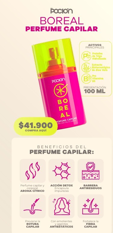 Perfume capilar Boreal Poción referencia SM-178