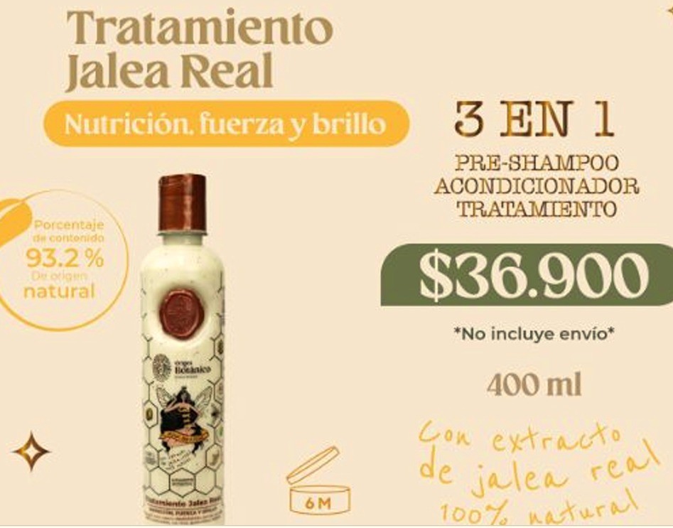 Tratamiento Jalea Real 3 en 1 Ritual Botánico 400 ml referencia SM-190