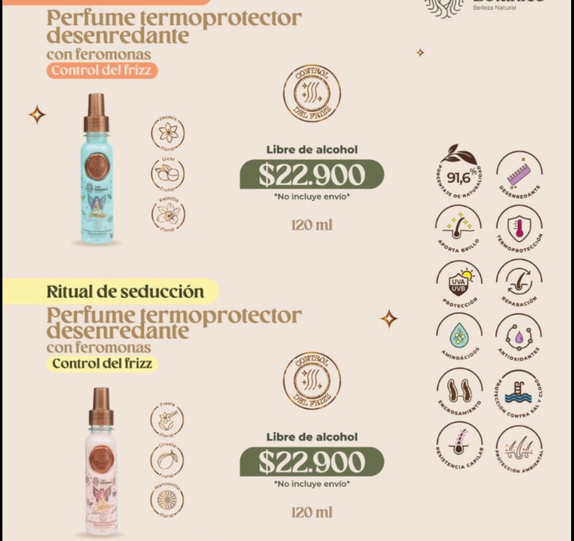 Perfume termoprotector Ritual de Seducción Ritual Botánico referencia SM-195
