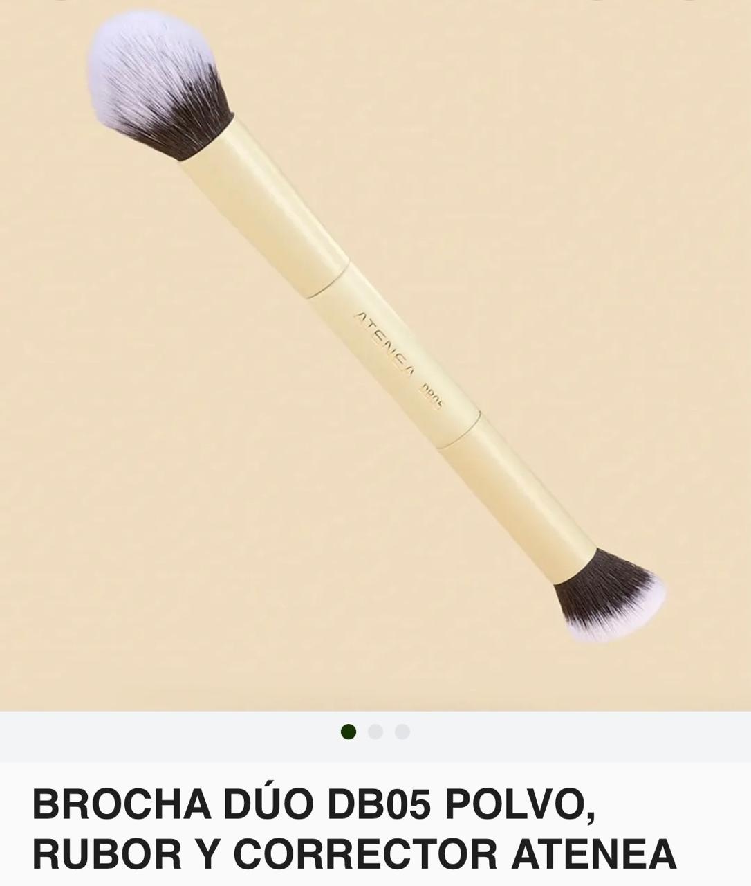 Brocha Dúo DB05 para Polvo, Rubor y Corrector Atenea referencia SM-209